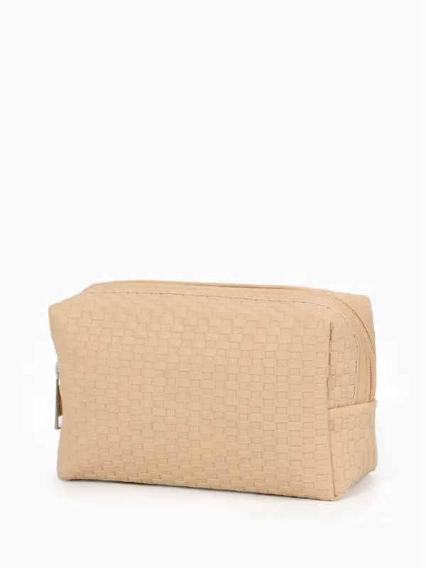Косметичка дор Плетенка, 16*5*10, отдел на молнии, св. бежевый