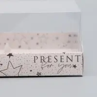 Коробка кондитерская для муссовых пирожных &laquo;Present for you&raquo;, 17.8&times;17.8&times;6.5 см