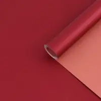 Пленка матовая для цветов, красный, коралловый, 0.58&times;10 м
