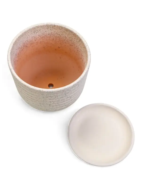 Горшок цветочный с поддоном 2,9 л, белый керамика Горшок цветочный с поддоном 2,9 л, белый керамика "Пряности" (М)