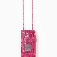 Сумка на магните, с длинным ремнём, 10&times;2.5&times;20 см, малиновая