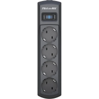 Сетевой фильтр PILOT m MAX (4/10м/16А/150Дж/темн.серый)