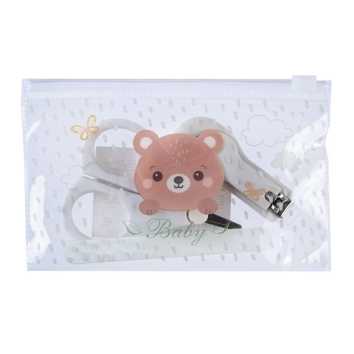 Маникюрный набор детский для самых маленьких «Мишка» (ножницы+щипчики+пилка) Маникюрный набор детский для самых маленьких «Мишка» (ножницы+щипчики+пилка)