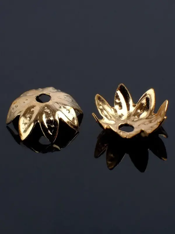 Шапочки для бусин (набор 50 шт.) СМ-011-1, 3.5&times;8 мм, цвет золото