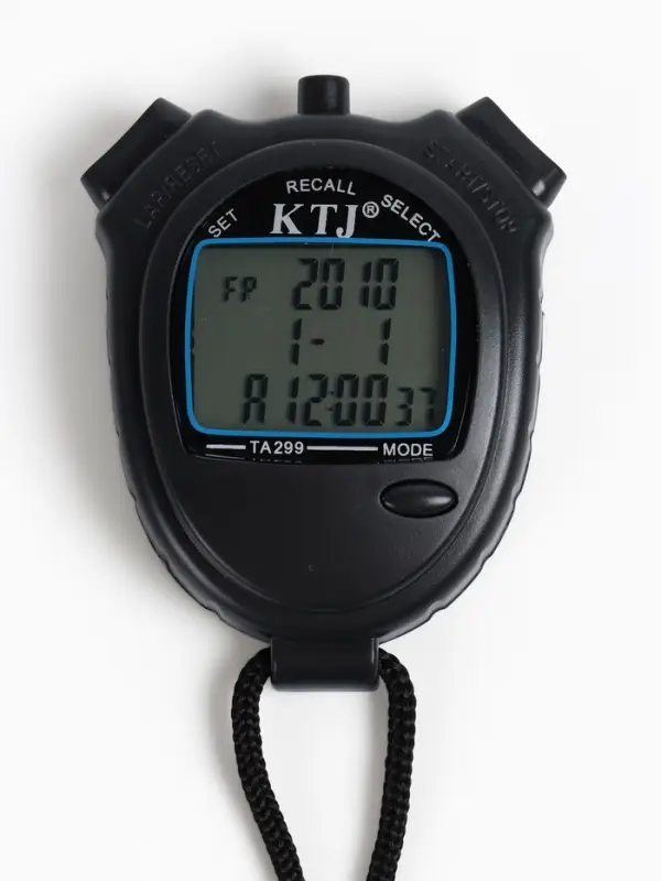 Секундомер ТА 299/2100, 8.2&times;6.5&times;2 см, 99 отсечек, обратный отсчёт, будильник, часы, календарь