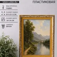 Рама для картин и зеркал Estelle Classic, 18&times;24 см, пластик, золото с коричневым