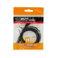 Кабель AVS Type C - Micro USB (1м ) TC-MR01 (пакет)