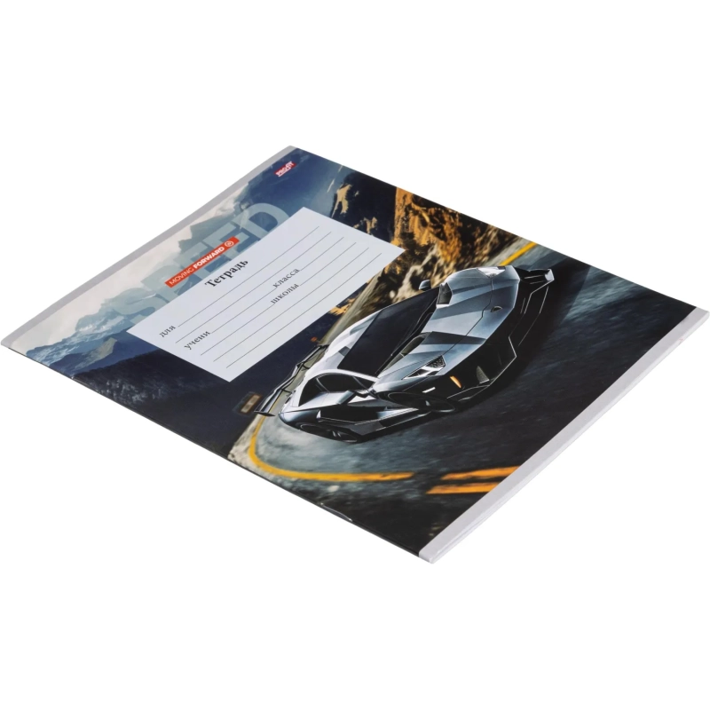 Тетрадь линия 12л. Авто и пэйзаж, ассорти, 2 (12-5571)