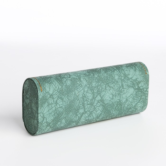 Футляр для очков на хлопушке, длина 16 см, цвет зелёный Футляр для очков на хлопушке, длина 16 см, цвет зелёный