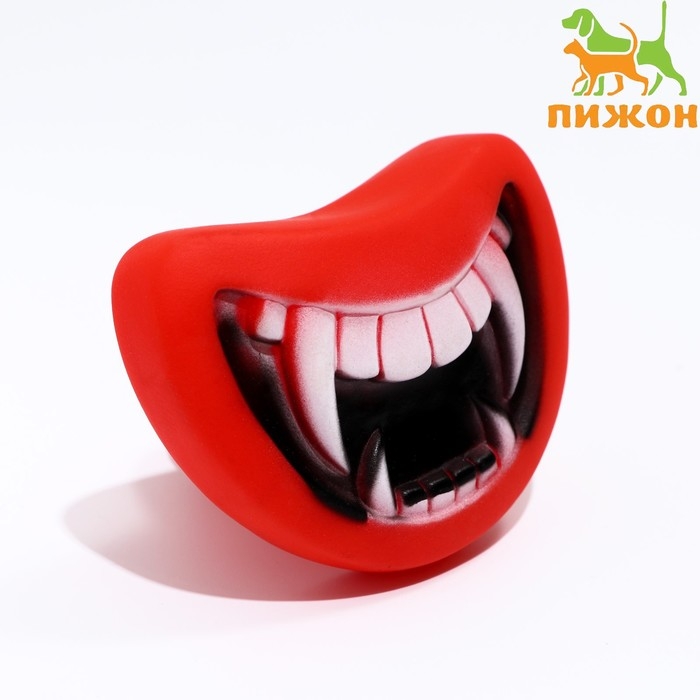 Игрушка пищащая Игрушка пищащая "Вамп" для собак, 8,5 х 7 см, красная