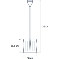 Лопата Витязь пластик.с алюм.планкой,металл.черен.и V-ручк(в сборе)_6934-00