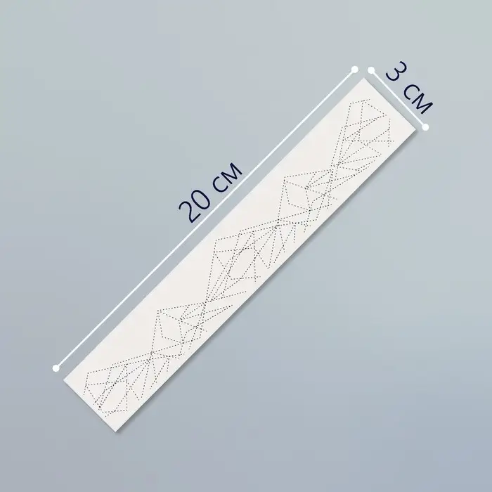 Переводная тату на тело чёрная «Браслет. Полигональные фигуры», 20×3 см Переводная тату на тело чёрная «Браслет. Полигональные фигуры», 20×3 см