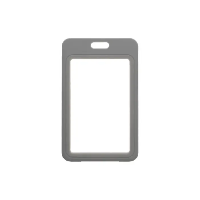 Бейдж вертикальный Calligrata, без держателя, внешний размер 110×70 мм, внутренний размер 85×54 мм, пластик, софтач, серый Бейдж вертикальный Calligrata, без держателя, внешний размер 110×70 мм, внутренний размер 85×54 мм, пластик, софтач, серый