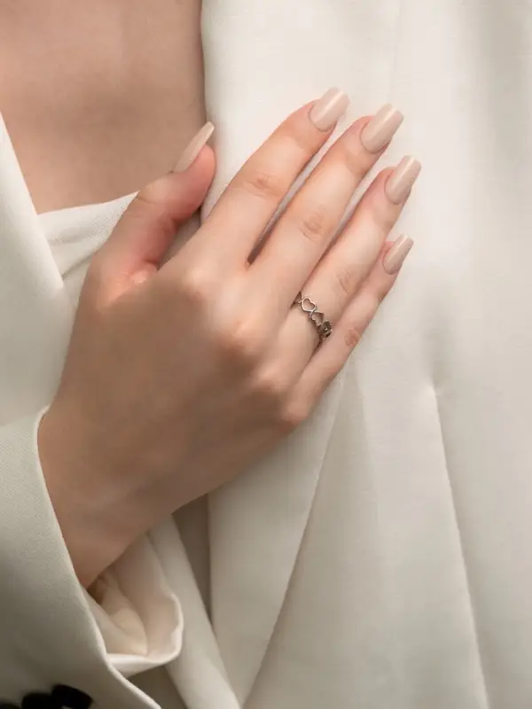 Кольцо &laquo;Цепь из сердечек&raquo;, цвет серебро, безразмерное