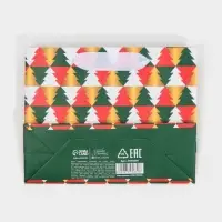 Пакет подарочный новогодний ламинированный «Ёлки», 15 х 12 х 5.5 см Пакет подарочный новогодний ламинированный «Ёлки», 15 х 12 х 5.5 см