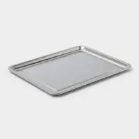Противень, 50&times;40 см, h=2 см, AISI 410, толщина 0.4 мм, нержавеющая сталь, хромированный