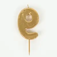 Свеча для торта Цифра &laquo;9&raquo;, звёздочки
