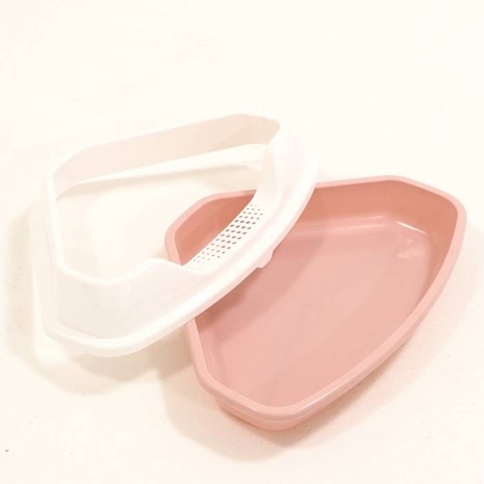 Туалет угловой с рамкой Лекси Туалет угловой с рамкой Лекси", 55,5 х 41,5 х 15 см, розовый