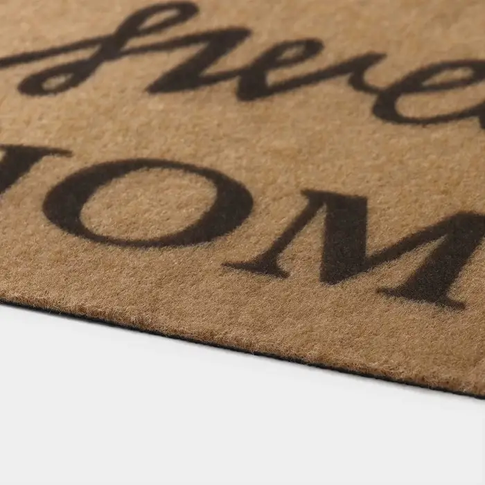 Коврик придверный Доляна Sweet Home, без окантовки, влаговпитывающий, 40&times;60 см, коричневый