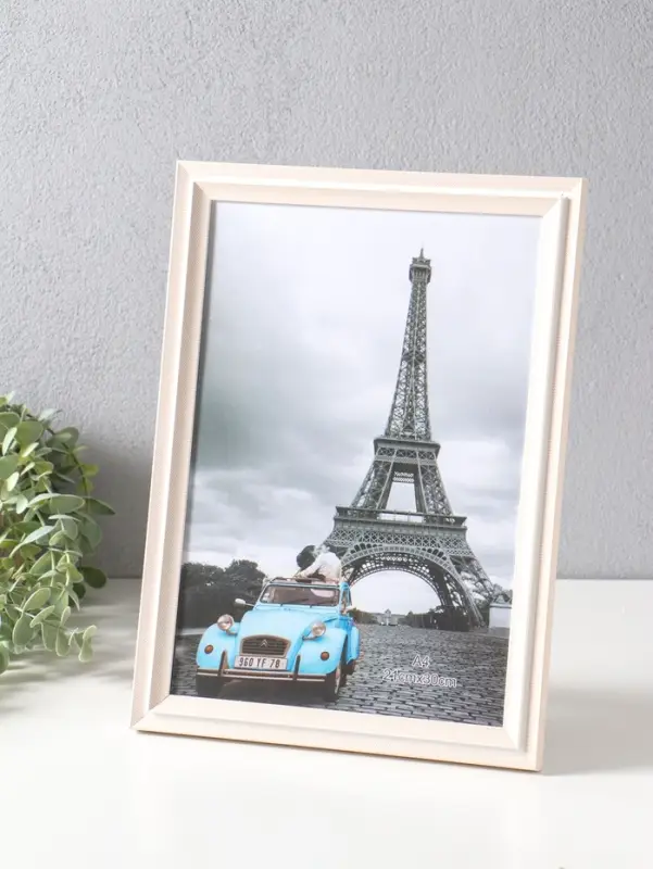 Фоторамка пластик формат А4 см "Остин" бело-бежевый 33,5х24,5х1,5 см