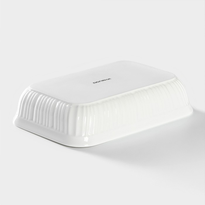 Форма для выпечки из жаропрочной керамики Доляна «Маффин», 500 мл, 18×12,4×4 см, цвет белый Форма для выпечки из жаропрочной керамики Доляна «Маффин», 500 мл, 18×12,4×4 см, цвет белый