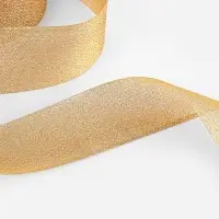 Лента парчовая, 40 мм, 23&plusmn;1 м, бежевая №035