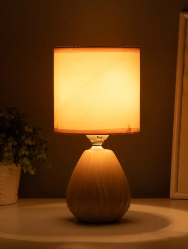 Лампа настольная E27 40Вт "Бутон" матовый кремовый 12,5х12,5х26,5 см