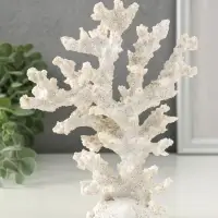 Сувенир полистоун "Коралл белый" 14,5х5,5х17,5 см