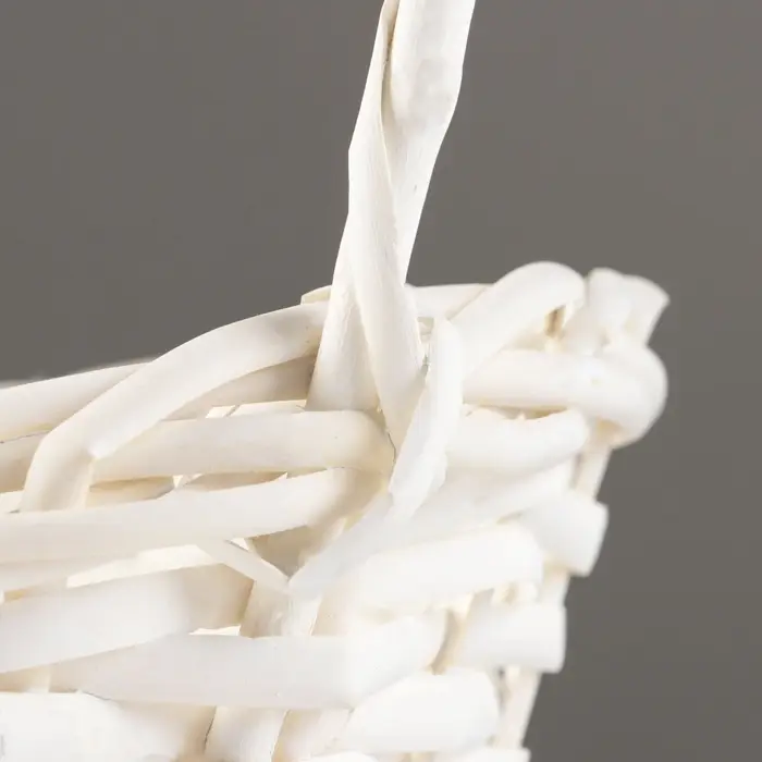 Корзина плетеная, 26х21х8х13х32 см, белый, ива