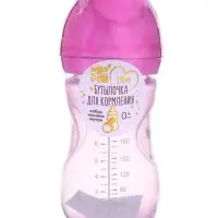 Бутылочка для кормления с наклейками Juicy от 0 мес., 250 мл., фиолетовая, M&B