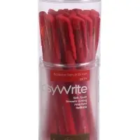 Ручка шариковая BrunoVisconti. EasyWrite. Red, красный стержень, узел 0.5 мм, резиновый упор, матовый корпус