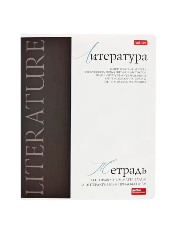 Предметная тетрадь по литературе Hatber &laquo;Буквица&raquo;, 48 листов, в линейку, со справочным материалом, обложка из мелованного картона