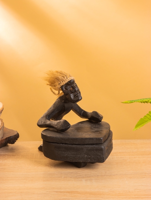 Шкатулка «Абориген хранитель», 14×15×16 см, дерево