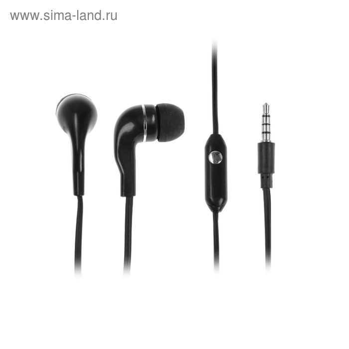 Наушники SmartBuy S4 SBH-011K, вакуумные, микрофон, 93 дБ, 16 Ом, 3.5 мм, 1 м, черные Наушники SmartBuy S4 SBH-011K, вакуумные, микрофон, 93 дБ, 16 Ом, 3.5 мм, 1 м, черные