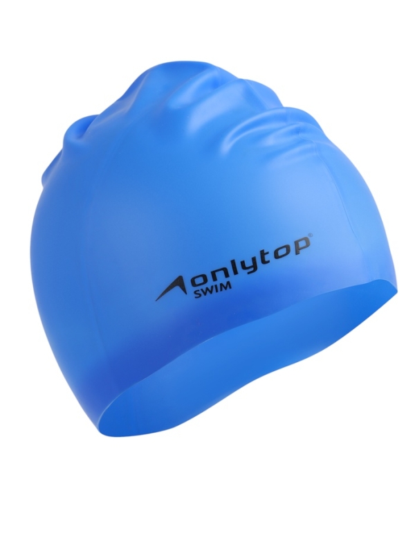 Шапочка для плавания силиконовая 49 гр, цвет синий