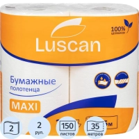 Полотенца бумажные LUSCAN Maxi 2-сл.,с тиснением, 2рул./уп.