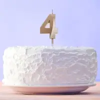 Свеча для торта, цифра &laquo;4&raquo;, 11.5&times;2.3 см
