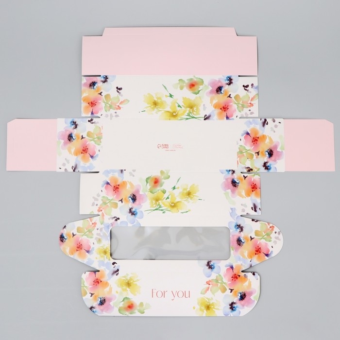 Кондитерская упаковка, коробка для кекса с окном, «Цветочная гамма», 26 х 10 х 8 см Кондитерская упаковка, коробка для кекса с окном, «Цветочная гамма», 26 х 10 х 8 см