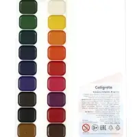 Акварель 18 цветов Calligrata, пластик, европодвес