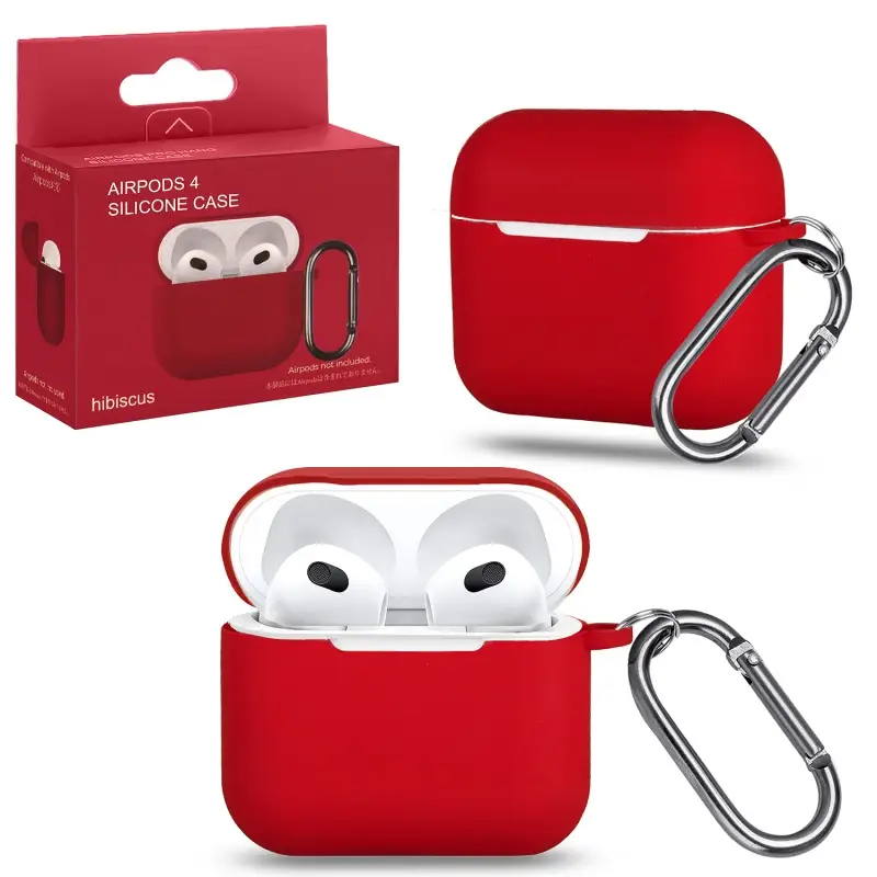 Чехол для AirPods 4 с карабином №10 Hibiscus