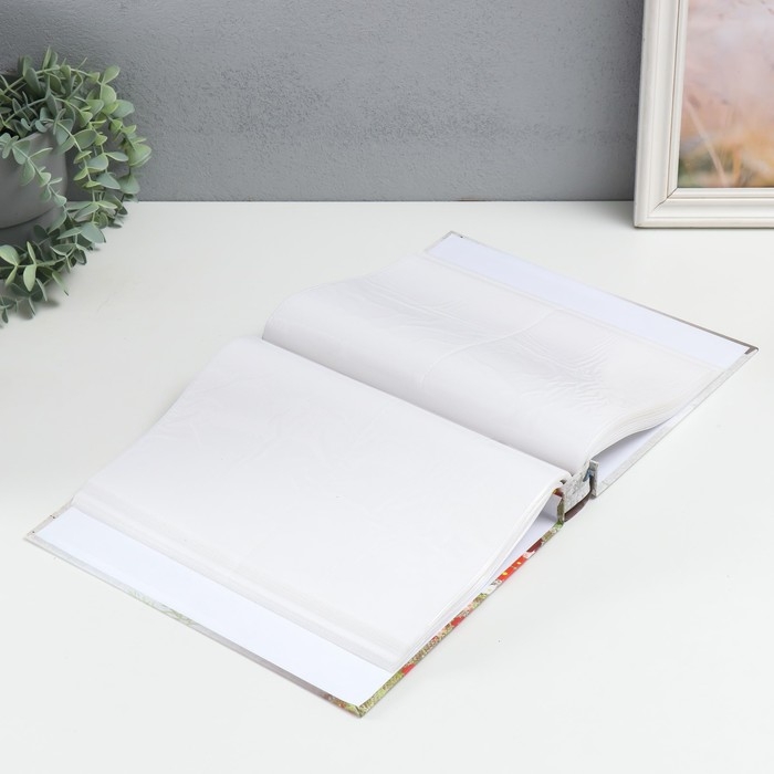 Фотоальбом на 200 фото 13х18 см Фотоальбом на 200 фото 13х18 см "Цветочная композиция с рамкой" в короб МИКС 5,3х23х29,8 см 971388