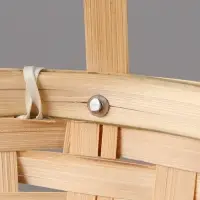 Корзина плетёная, 26&times;26&times;12 см, ручка h=18 см, бамбук, натуральный цвет