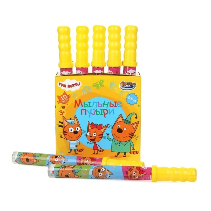 Мыльные пузыри &laquo;Играем вместе. Три Кота&raquo;, 200 мл, в колбе 38 см