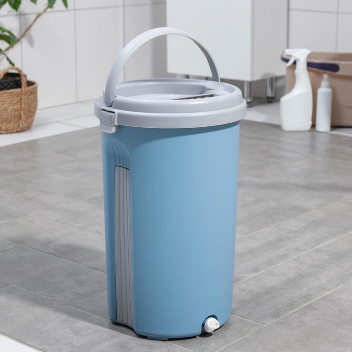 Швабра с отжимом и ведро Доляна: ведро с отсеками 10 л, 24×38 см, швабра плоская 32×12×120 см, насадка с карманами с двух сторон Швабра с отжимом и ведро Доляна: ведро с отсеками 10 л, 24×38 см, швабра плоская 32×12×120 см, насадка с карманами с двух сторон