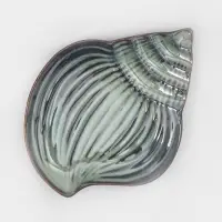Блюдо сервировочное &laquo;Ракушка&raquo;, 18.5&times;14 см, керамика, бирюзовое