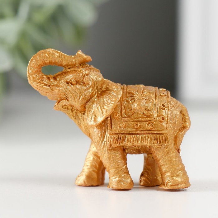 Сувенир полистоун Сувенир полистоун "Золотой слоник" МИКС 2,2х5х4,5 см