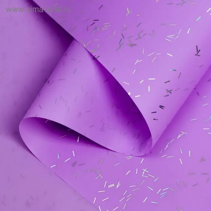 Пленка для цветов &laquo;Звездная ночь&raquo;, светло фиолетовый, 0.57&times;5 м &plusmn;5% см