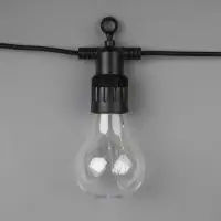 Гирлянда &laquo;Белт-лайт&raquo; 5 м с насадками &laquo;Роса&raquo;, IP44, УМС, тёмная нить, 50 LED, свечение мульти, 3 В