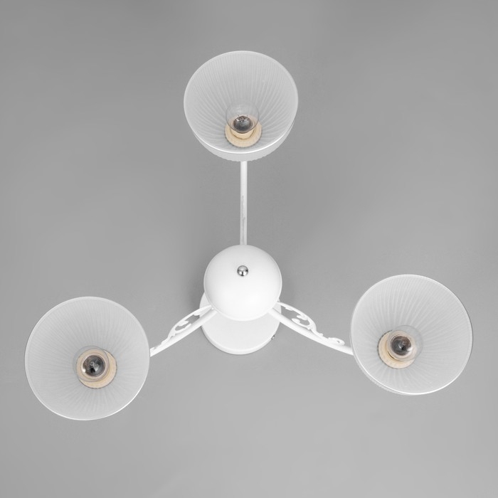 Люстра Люстра "Лаура" 3х60Вт Е27 Белый, хром 59х27х20см