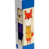 Кубики деревянные на оси «Животные» , 3 кубика Кубики деревянные на оси «Животные» , 3 кубика